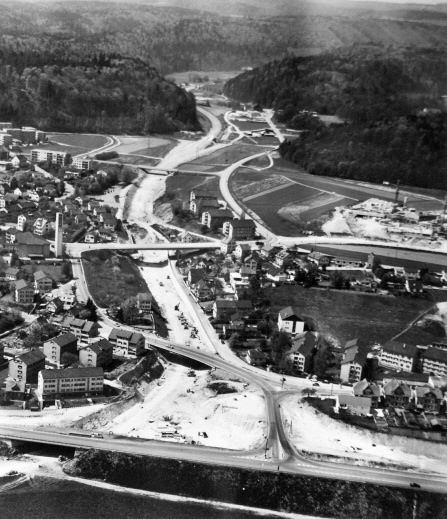 Flugaufnahme Nationalstrassenbau N 4 (1972)